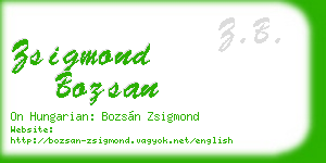 zsigmond bozsan business card