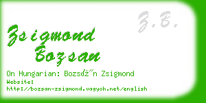 zsigmond bozsan business card